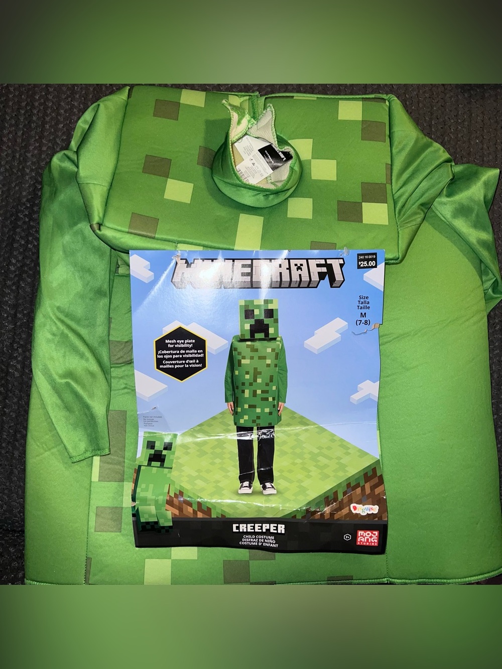 Creeper Kids Costume - Green - Official
